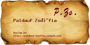 Paldauf Zsófia névjegykártya